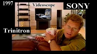 1997 SONY TRINITRON, Videoscope TV, DSS, Web TV Maximum Television commercial, Vintage SONY