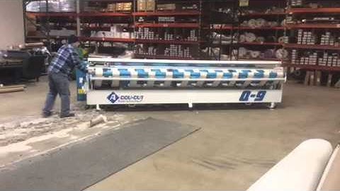 Accu-Cut machine being moved -- very portable