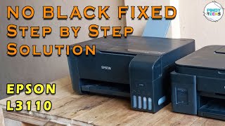 FIXED! Stubborn No Black Print EPSON L3110 | Step By Step Solution | PinoyTechs