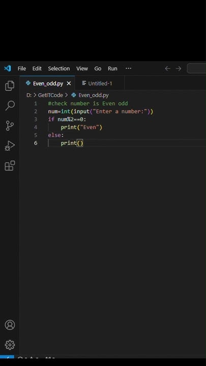 Check Even or Odd using Python - YouTube
