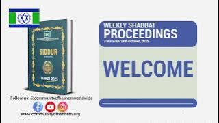 Noach Weekly Shabbat Broadcast for 3 Bul 5786 Corresponding to 25th October 2025