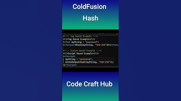 ColdFusion Quick Tip - Hash
