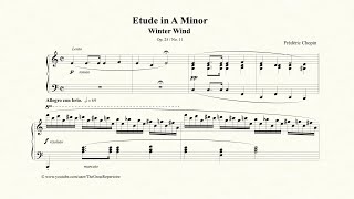 Video thumbnail of "Chopin, Winter Wind"