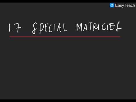 Special Matricies: Diagonal