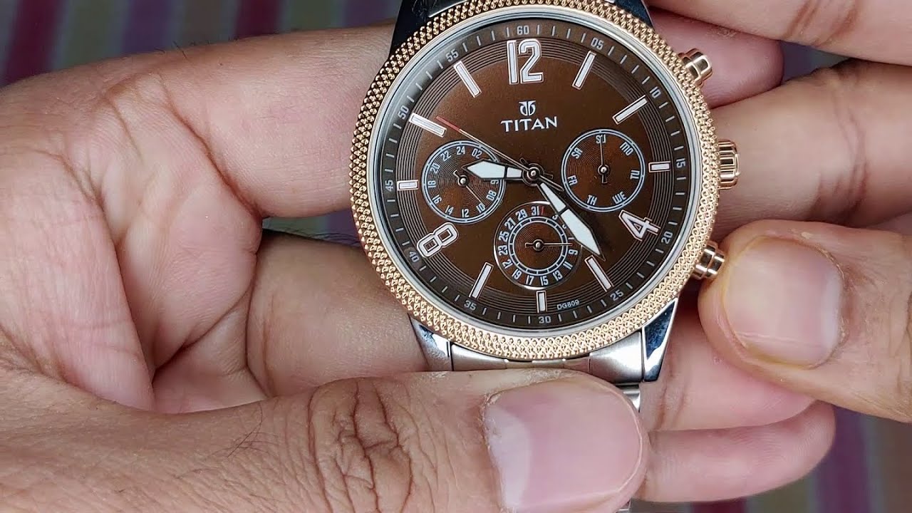 Buy Titan Men Leather Straps Analogue Chronograph Watch NL1734WL01 -  Watches for Men 2193037