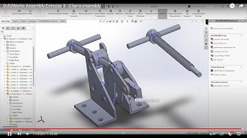 SolidWorks Assembly Exercise  3 - Clamp assembly