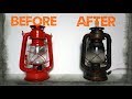 Vintage Lantern Makeover - Rust finish and flickering LED upgrade