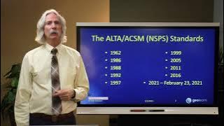 ALTA/NSPS 2021 Standards – An Overview - A view from 10,000 feet