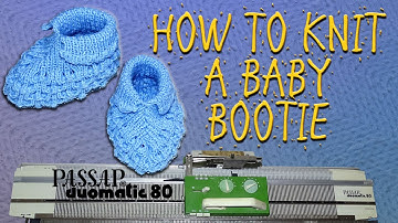 How to Knit Baby Booties on Passap Duomatic 80 Knitting Machine