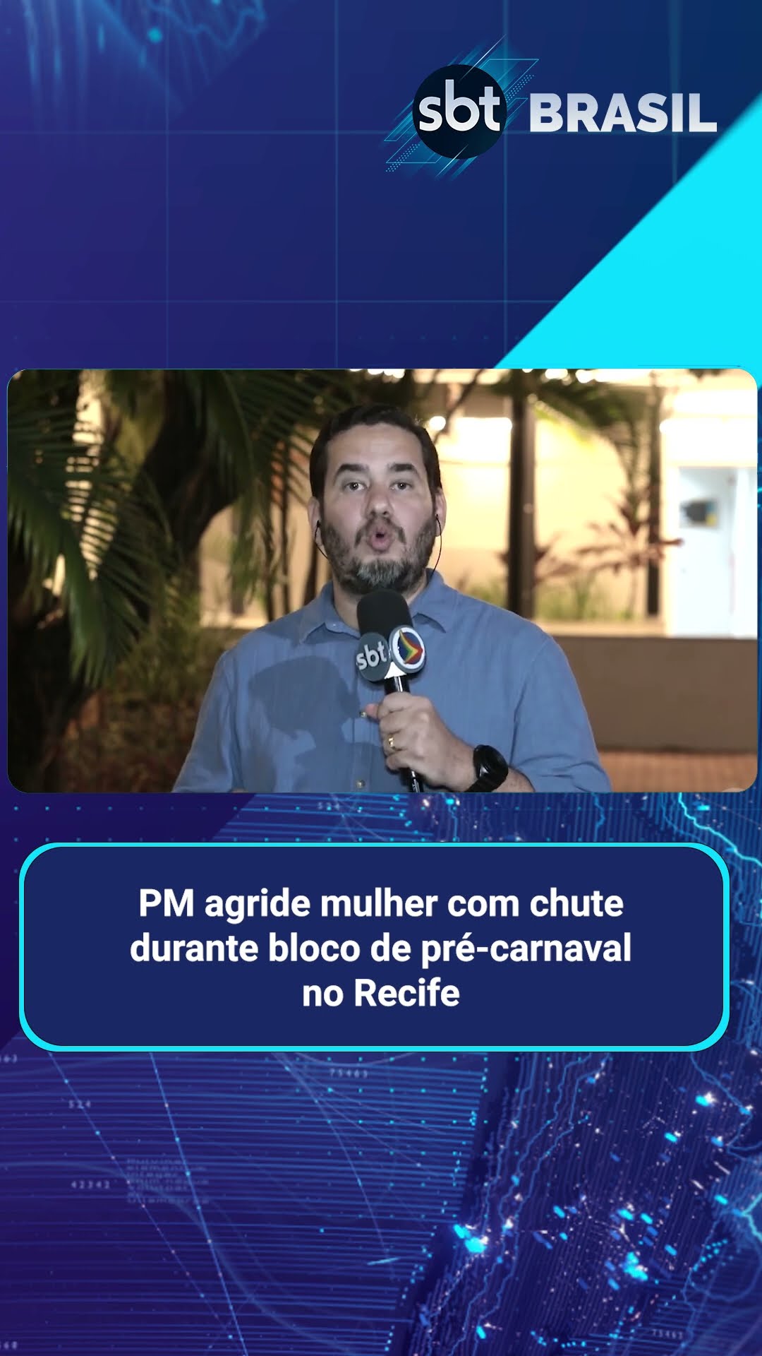 Mulher é atacada por policial com voadora durante bloco pré-carnaval Recife | SBT Brasil (10/02/25)