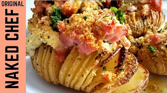 Christmas HASSELBACK POTATOES | Cheese Bacon |  How to make recipe