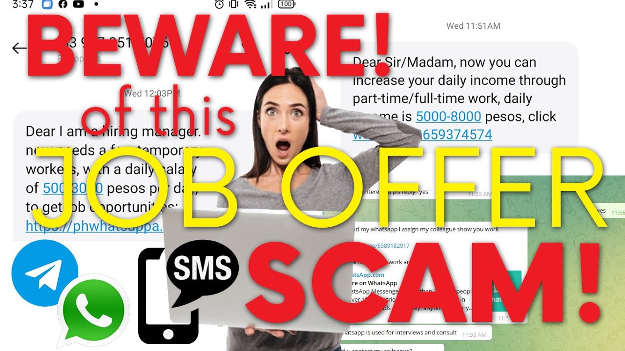 SMS/Text Message Job Offer Scam (Tagalog/Filipino) | Order Grabbing ...