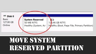 Move System Reserved partition to another disk