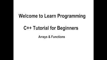 Learn Programming in C++ (OOP)  for Beginners Tutorial 49 - Arrays and Functions