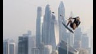 JUMPING OFF 77 STORY SKYSCRAPER Towed by a Drone Brian Grubb WakeBASE Jump off a Dubai INFINITY POOL