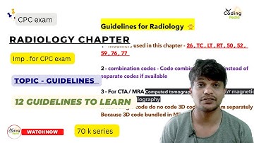 Radiology chapter ll Guidelines ll #cpc #aapc #cpcexam #medicalcoding #icds #cpt #guidelines