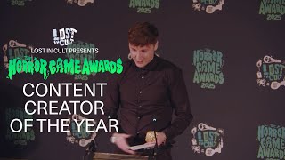 Markiplier wins Horror Content Creator of the Year at THE HORROR GAME AWARDS 2025