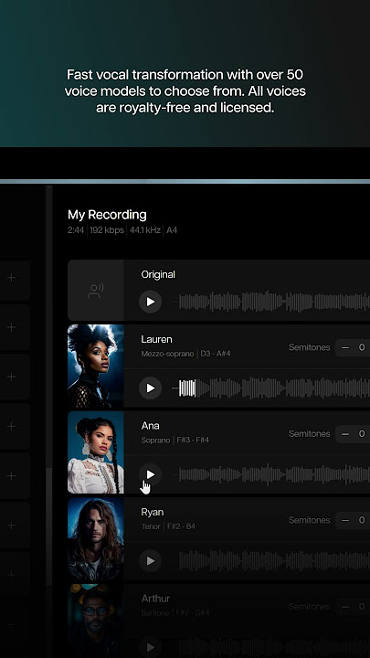 Transform your vocals with Moises AI Voice Studio!