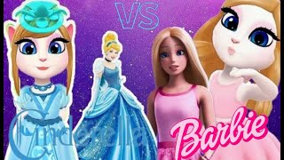 who Will Prevail : Princess Cinderella vS Barbie girl || My Talking Angela 2 😻❤️ || Talking Angela