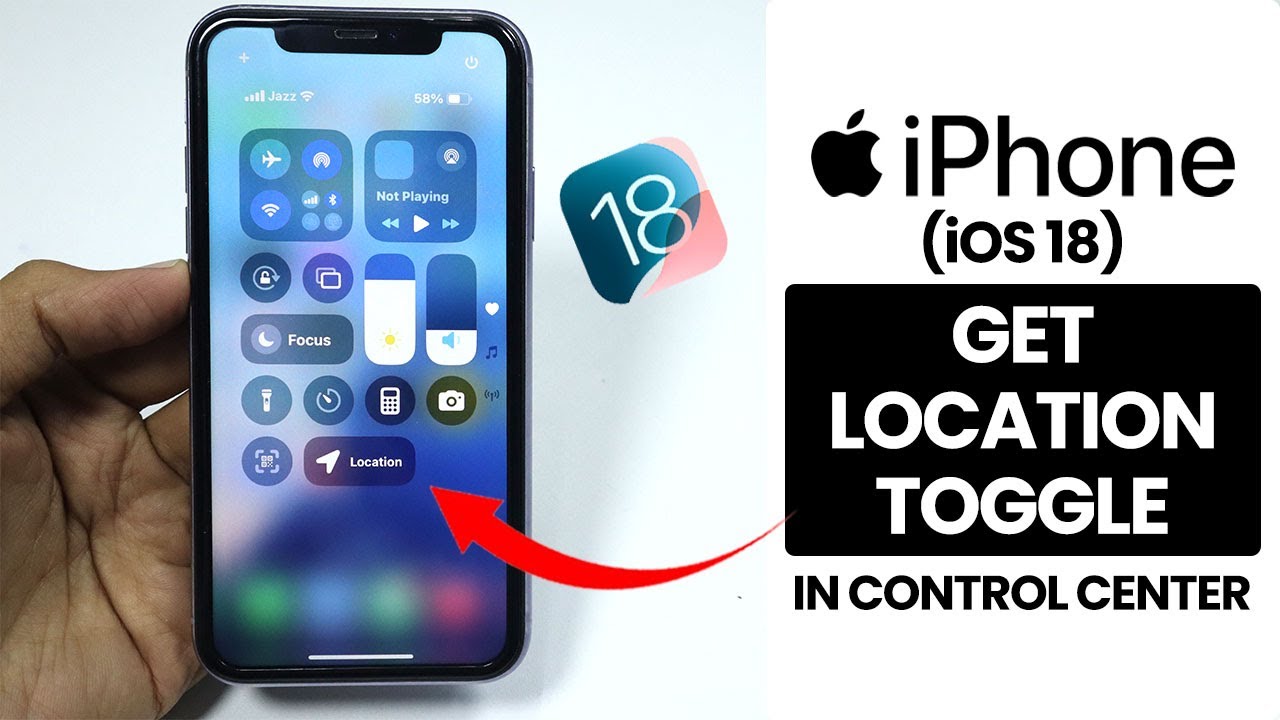 [iOS 18] Add Location Toggle Shortcut in Control Center on iPhone - YouTube