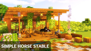 Minecraft: How To Build A Simple Horse Stable