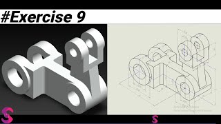 Solidworks Tutorial for Beginner Exercise 9 | Solidworks | Solidworks Beginner