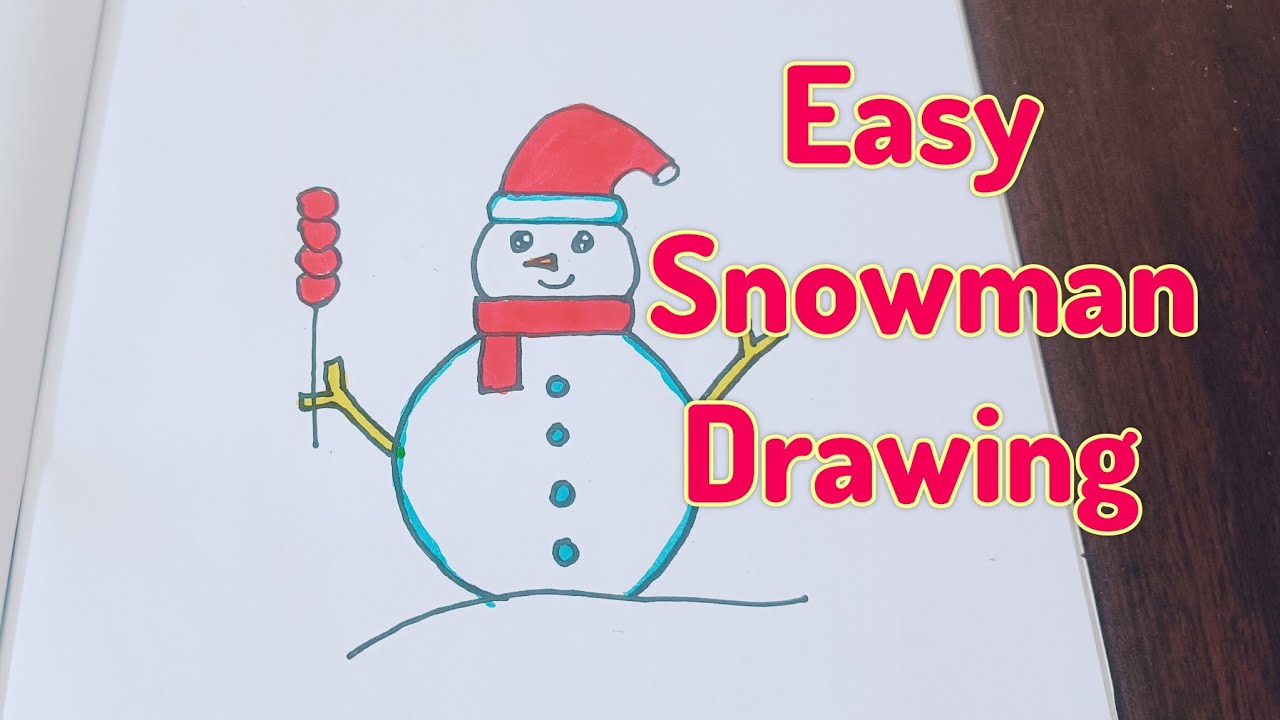 How to Draw a Snowman - Easy Step by Step Tutorial