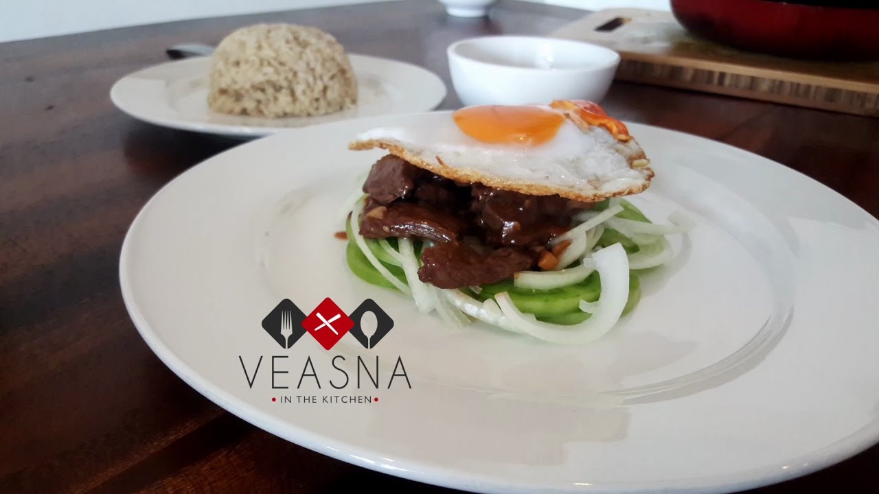 How to Make Khmer Beef Lok Lak (ឡុកឡាក់) - Cambodian Cooking Class