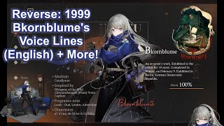 Reverse: 1999 - Bkornblume's English Voice Lines, and More! 🌽🌼