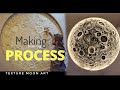 How to make a moon mural  moon texture art  3d moon wall