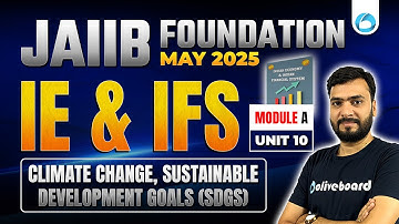 JAIIB May 2025 IE & IFS Module A Unit 10 | Climate change,Sustainable Development Goals (SDGs) |