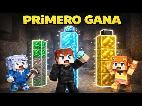 Competimos por TODOS los minerales en Minecraft