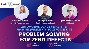 [WEBINAR] Zero Defects Direction #4: Problem Solving for Zero Defects