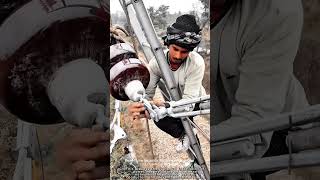Power Line Insulator Installation Work Tool on Overhead Network #worktool
