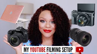 My Simple Home Office And Filming Studio Cameras, Lenses, Microphone, Lighting, Background Etc.