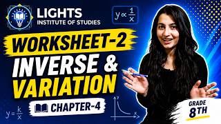 WORKSHEET-2 INVERSE VARIATIONS, CHAPTER 4 OF 8TH CLASS MATHS