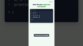 How do you swap two variables in Python #shorts