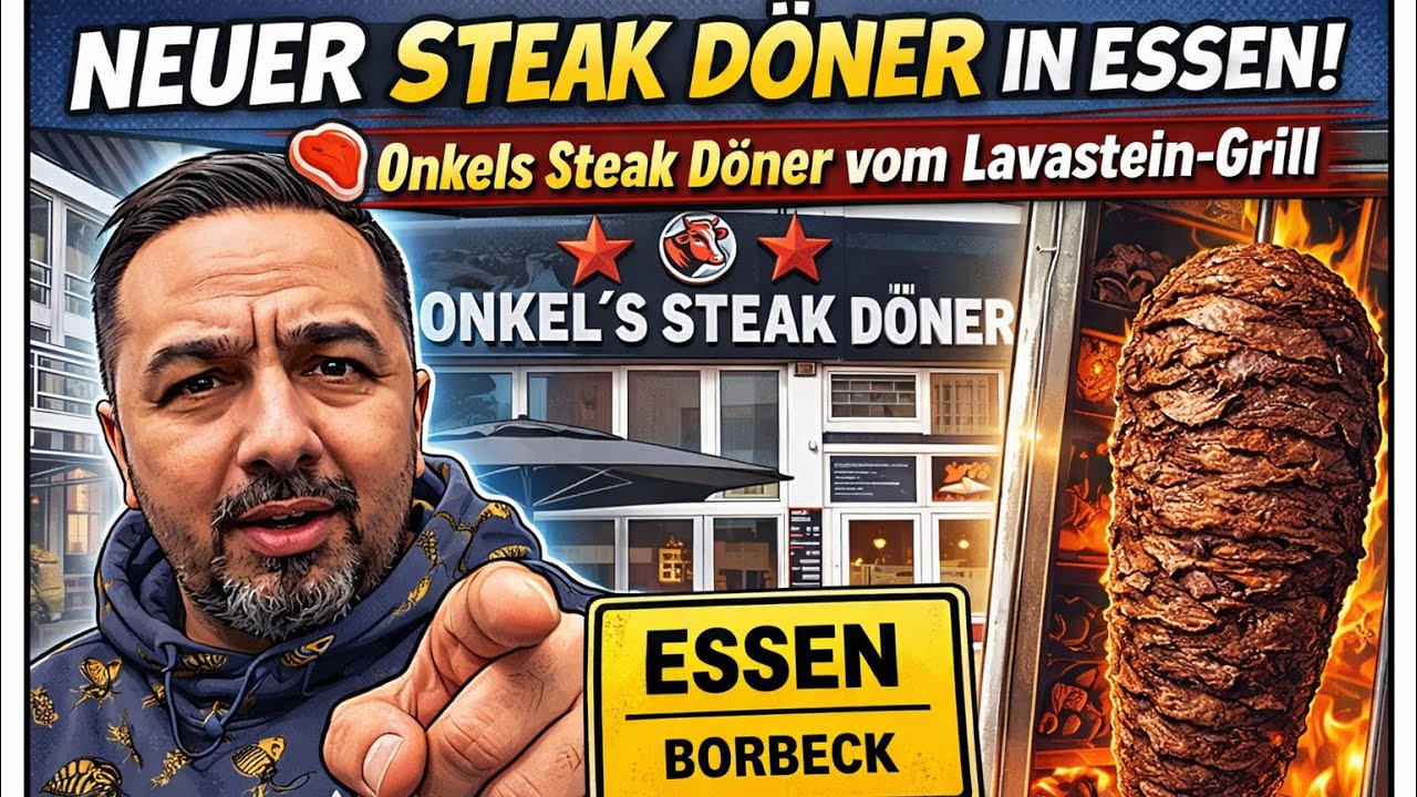 NEUER Steak Döner in Essen! 🥩 Onkels Steak Döner vom Lavastein-Grill