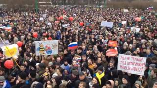 СМОТРЕТЬ ВСЕМ СРОЧНО ОГРОМНЫЙ МИТИНГ 26 МАРТА  САНКТ ПЕТЕРБУРГ 26 03 2017