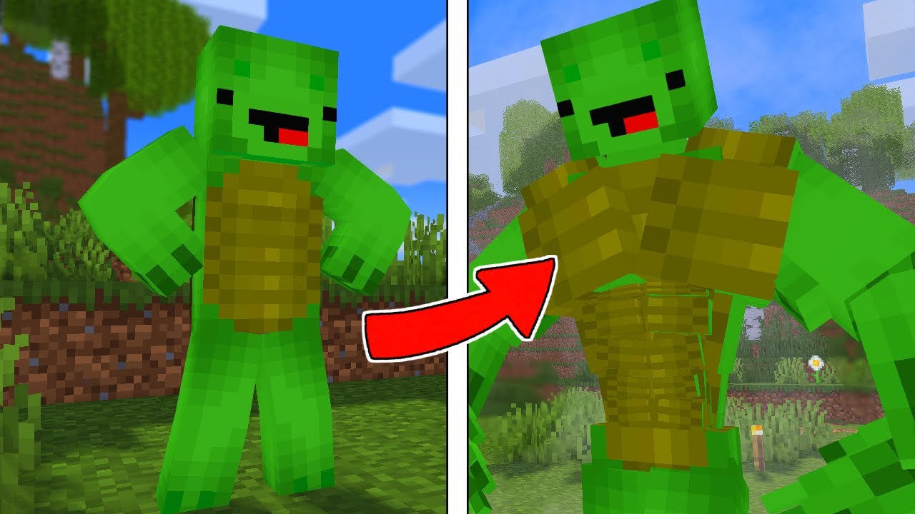 Maizen】Mascular Mikey【Minecraft Parody Animation Mikey and JJ
