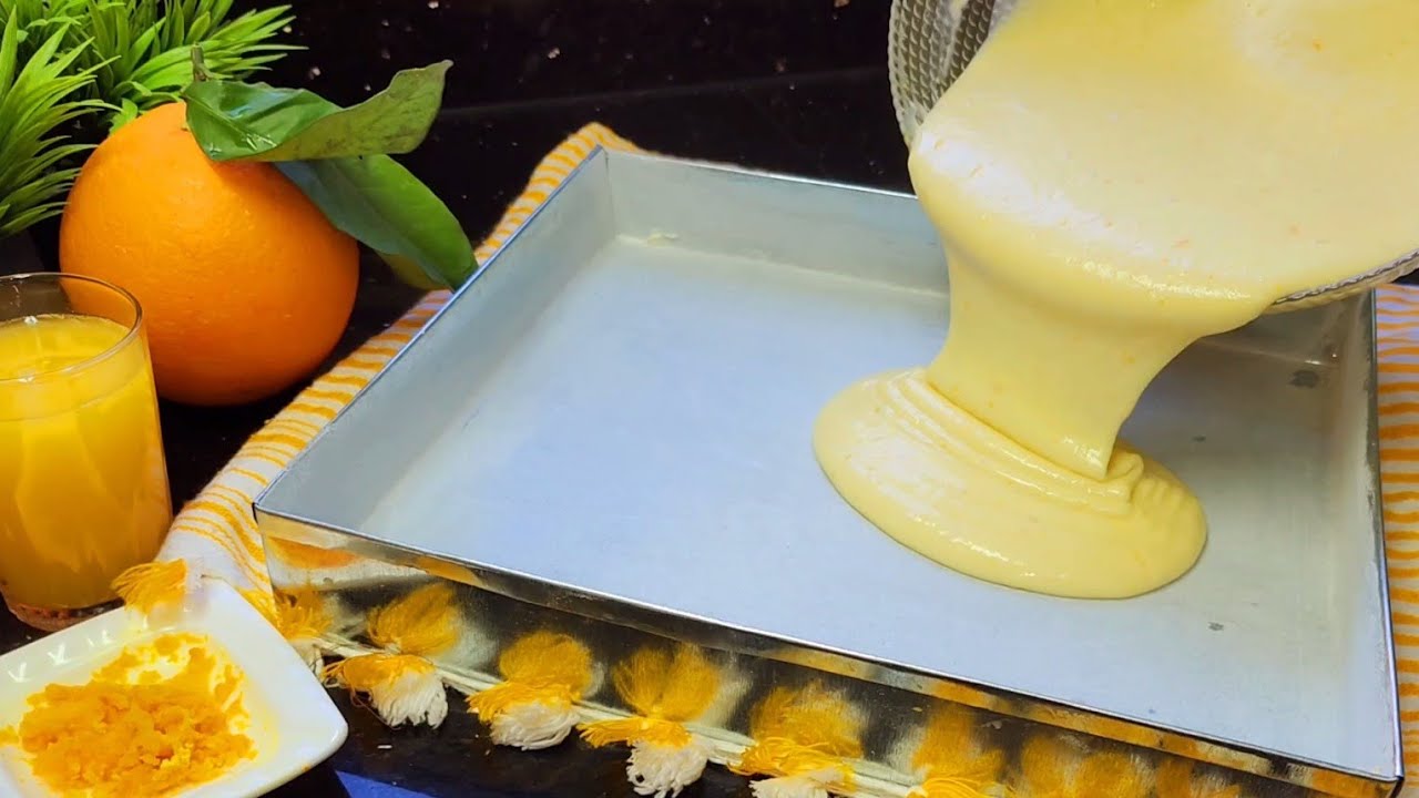 جيبي بيضة واحدة وبرتقالة🍊وتعالي نحضرو أسرع وألذ إقترح للكوطي بحجم عائلي اقتصادي بلاحليب ولاياغورت👌😋