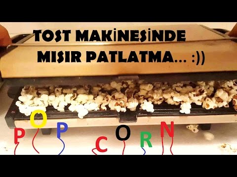 Tost Makinesinde Mısır Patlatma / Patlamış Mısır Yapan Adam