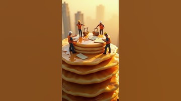 The Pan cake construction!!! AI #ai #aimade #funny #pancake #construction #asmr #foodconstruction