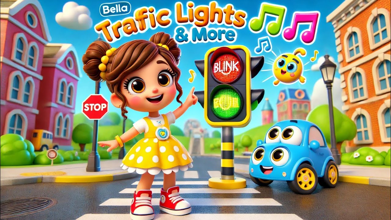 "Traffic Lights & More | Fun Educational Songs for Kids | Learn Colors, Safety & Rhymes with Bella"