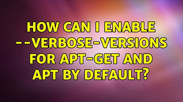 Ubuntu: How can I enable --verbose-versions for apt-get and apt by default?