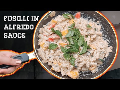 Creamy Fusilli in Alfredo Sauce | Easy Pasta Recipe