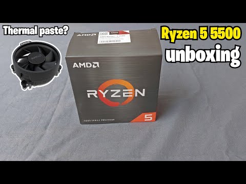 AMD Ryzen 5 5500 Unboxing - Pre Applied Thermal Paste? - YouTube