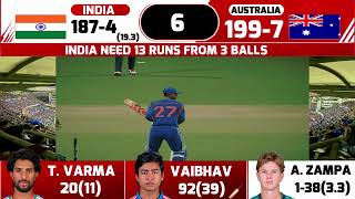 India vs Australia 2nd T20 Match Full Highlights | IND vs AUS 2nd T20 Last Overs Full Highlights