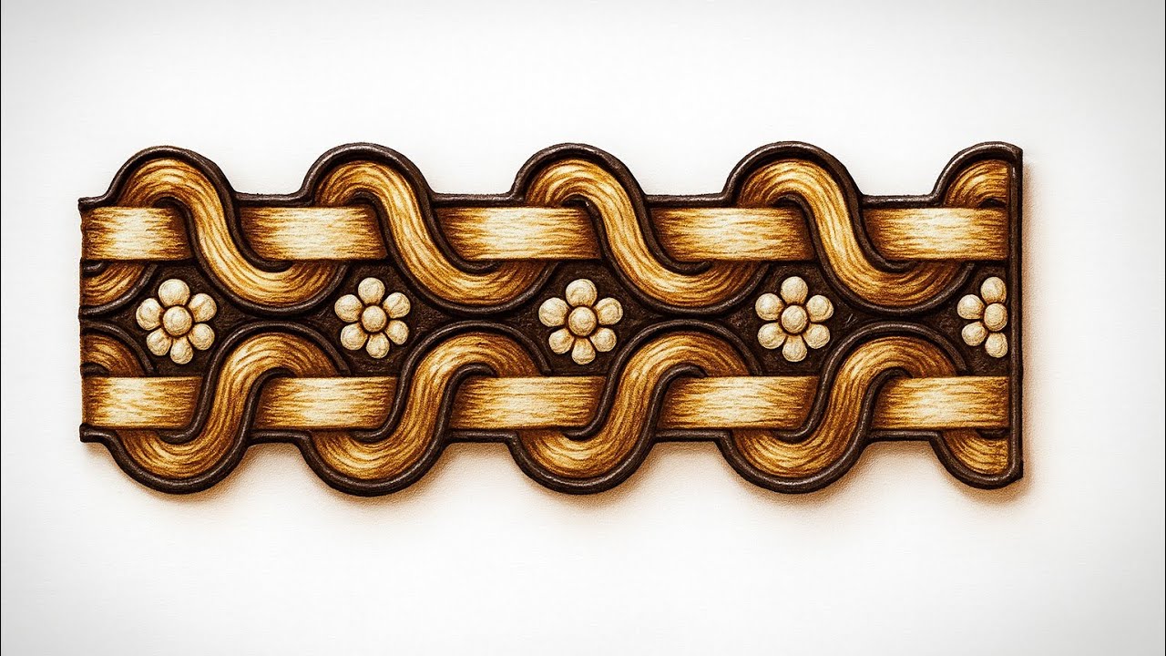 3D border Mehndi tutorial | 3D creator border | very unique 3D border ...