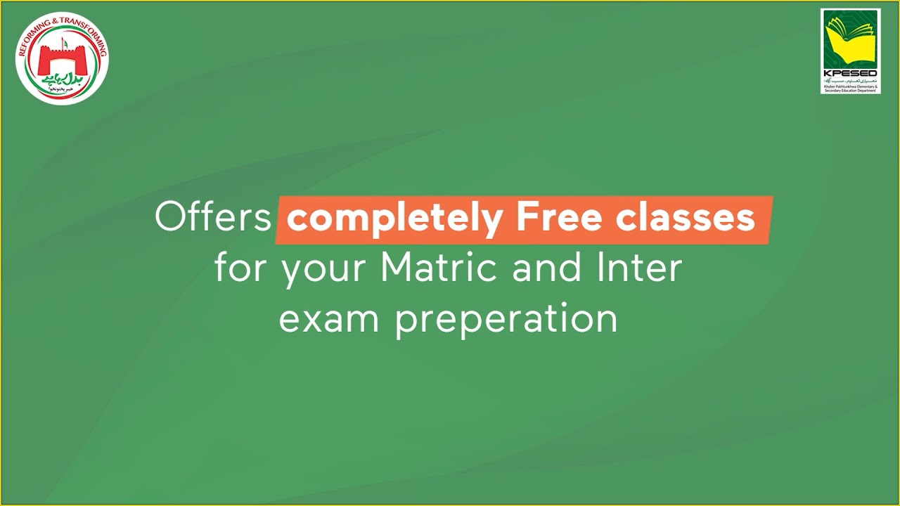 Noon | FREE Classes For Matric & Inter KPK Students